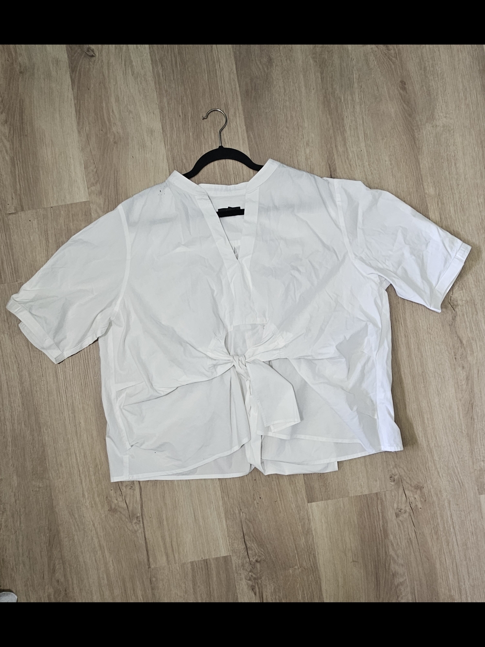 J.Crew White 100% Cotton Tie-Waist V-Neck Blouse Top Size XXL SP19 L1824